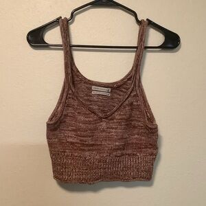 Urban outfitters med brown Kure knit crop tank top bralette knit‎ top